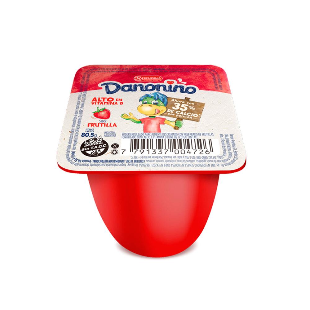 Yogur Danonino Frutilla 80,5 Gr
