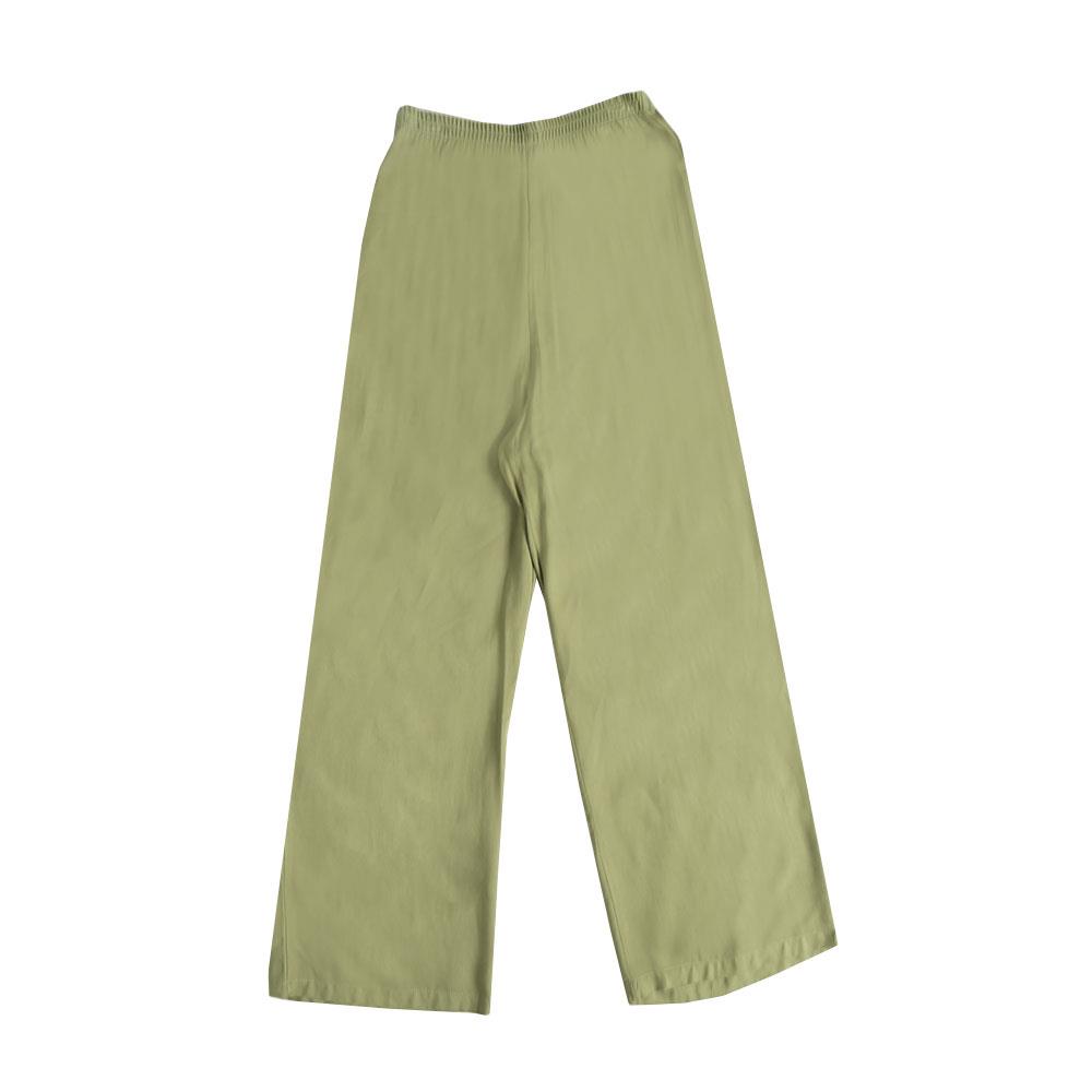 Pantalones Twill Liso Color Verde Talle S