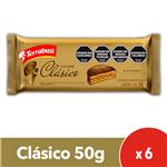 Alfajor TERRABUSI Chocolate Clásico Pack X 6 Un.