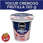 Yogur Cremoso Entero Sabor A Frutilla MILKAUT 125g