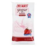 Yogur Bebible Entero COTO Frutilla 1 Ltr