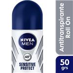 Desodorante Antitraspirante NIVEA MEN Sensitive Sensitive Protect  Roll-on 50 Cc