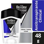 Desodorante Antitranspirante Rexona Clinical Men En Crema 48 G