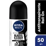 Desodorante Antitranspirante NIVEA Men Invisible B&W Roll On X 50 Ml