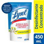 Lysol Desinfectante Concentrado Multi-Superficies Repuesto Citrus 450ml