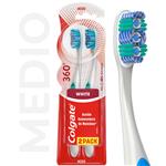 Cepillo Dental COLGATE 360º Luminous White Medio 2unid