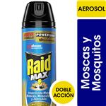 Insecticida RAID Mata Moscas Y Mosquitos Max En Aerosol 360cc