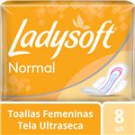 Toallas Femeninas LADYSOFT Normal Tela Seca X8 Un
