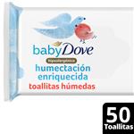 Toallitas Húmedas Baby Dove Humectación Enriquecida 50 Unidades