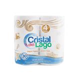 Papel Higiénico Cristal Del Lago Doble Hoja Paquete 4 Unidades