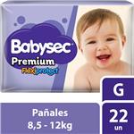 Pañales BABYSEC Premium G X22 Un