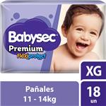 Pañales BABYSEC Premium Xg X18 Un