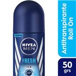 Desodorante Antitranspirante NIVEA Men Fresh Ice Roll On X 50 Ml