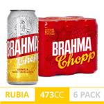 Cerveza  Brahma  Pack Latas 473 CC 6 Unidades