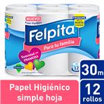 P.Higienico S/H X 12 Rollo Felpita Paq 36 M2