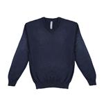 Sweater Niño Escote V Colegial Azul Talle 6