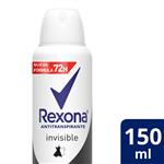 Desodorante Antitranspirante Rexona Invisible En Aerosol 150 Ml