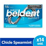 Chicles Spearmint X14 Beldent Est 26.6 Grm
