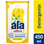 Detergente Ala Ultra Limón Y Eucalipto 450 Ml Doypack