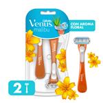 VENUS Malibu Afeitadoras Desechables Con Aroma Floral 2 Unidades