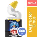 Limpiador Desinfectante Para Inodoro PATO Purific 100% Destructor De Sarro Citrus 500ml