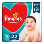 Pañales PAMPERS Supersec G 22 Un