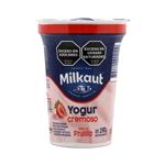 Yogur Cremoso Entero Frutilla Milkaut Pot 190 Grm