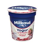 Yogur Cremoso Entero Colchón De Frutillas Milkaut Pot 150 Grm