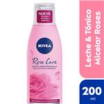 Leche Y Tónico Micelar 2 En 1 NIVEA Rose Care Para Todo Tipo De Piel X 200 Ml