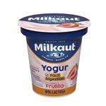 Yogur Entero 0% Lactosa Frutilla Milkaut Pot 120 Grm