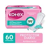 Protectores Diarios Antibacteial Kotex Paq 60 Uni