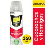 Insecticida Raid Essentials Mata Cucarachas Y Hormigas En Aerosol 280gr