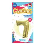 Globo Metal Dorado Chico  Nº 7