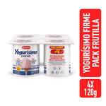 Yogur Descremado Firme Frutilla C/Pro Yogurisimo Pot X4 Uni 120 Gr
