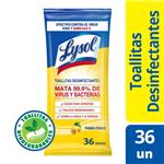 Paños Desinfectantes Poder Cítrico Lysol Paq 36 Uni