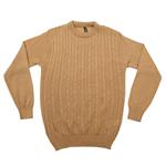 Sweater Hombre Trenzado Color Habano Talle L