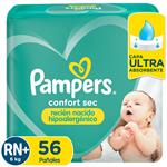 Pañales PAMPERS Confort Sec Extra Plus Talle Rn+ 56 Un