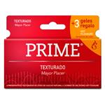 Preservativos De Latex Texturado + Gel Hot Pleasure Prime Cja 6 Uni