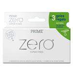 Preservativos De Latex Zero Hiper Fino + Gel Natural Prime Cja 6 Uni