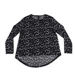 Sweater Mujer De Lanilla Estampado Negro Talle M