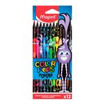 Lapices Maped Colorpeps Black Monster 12 Unidades