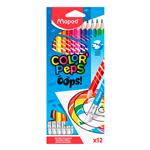 Lapices Maped Colorpeps Oops! Borrables 12 Unidades