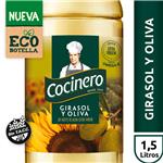 Aceite Mezcla Girasol Y Oliva Cocinero 1.5 Ltr