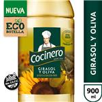 Aceite Mezcla Girasol Y Oliva Cocinero 900 Ml