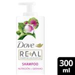 Shampoo DOVE Real Poder De Las Plantas Nutrición + Geranio 300 Ml