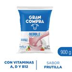 Yogur Bebible Descremado Sabor Frutilla Gran Compra 900 Grm