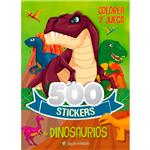 Libro Dinosaurios 500 Stickers Colorea Y Juega