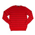 Sweater Hombre Cuello Redondo Rayado Color Rojo Talle M . . .
