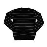 Sweater Hombre Cuello Redondo Rayado Color Negro Talle M . . .
