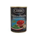 Tomates En Cubitos De Polpa Con Basilico Cirio 400g
